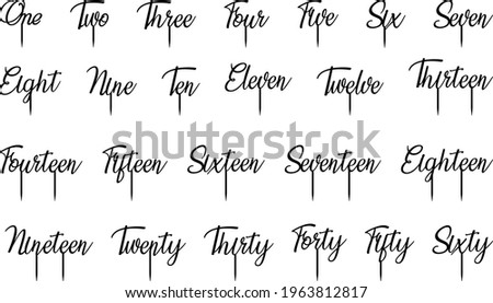 Ornate Staked Numbers Wedding Cake Topper Anniversary Romantic Party Laser