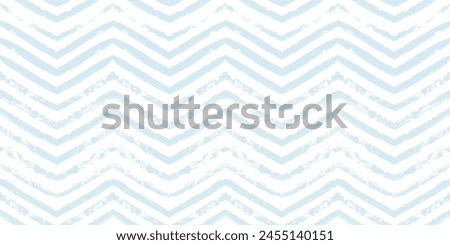 Chevron seamless vector pattern. Watercolor stripe kids background, Abstract zigzag blue print, Graphic striped texture pastel lines.