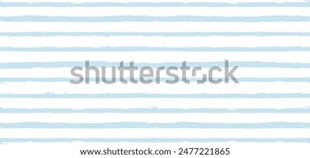 Stripes pattern, watercolor paintbrush lines, summer blue striped seamless vector background, navy brush grunge stripes.