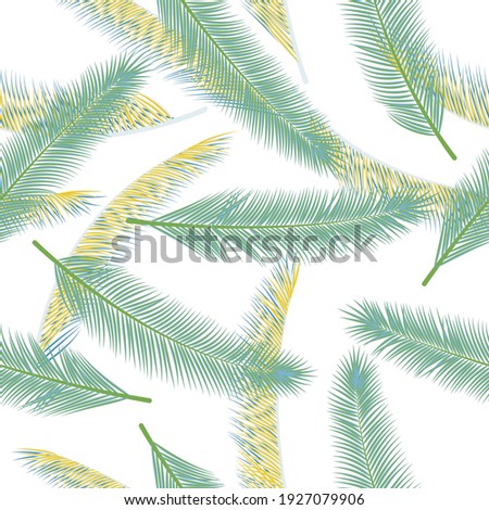 Exotic feather plumage vector seamless pattern. Cute fashion print. Airy natural feather plumage wallpaper seamless ornament.