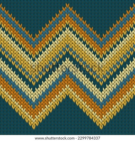 Material zig zal lines knitted texture geometric seamless pattern. Plaid knitting pattern imitation. Norwegian style seamless knitted pattern. Winter holidays wallpaper.