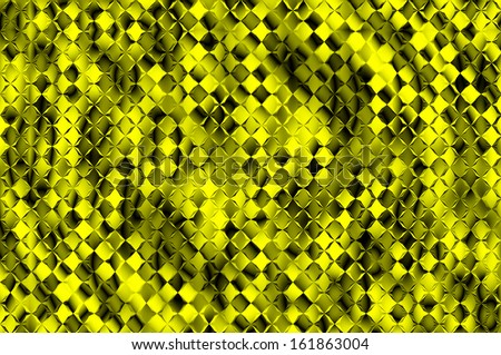 Diamond patterned glass, yellow. Abstract background.