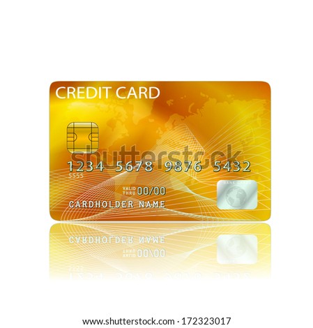 Credit Card Icon Isolated on White