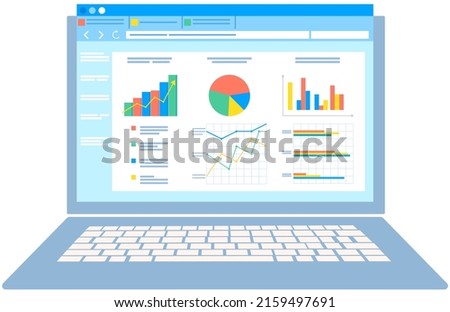 Data analysis research statistics concept. Strategy, business development. Results of statistical business research. Analyze growth of statistical indicators, income. Finance data and profit growth