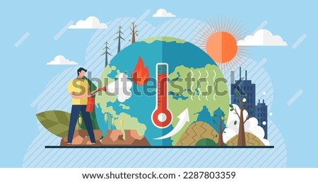 Save planet. Earth day. Climate change Global warming concept Nature environment danger energy business industry air pollution. Temperature rising. Renewable nature earth sustainability. Change planet
