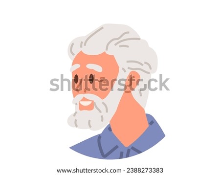 Elderly people vector illustration. Elderly peoples avatars can reflect their personal interests and hobbies The face elderly person carries imprints life well lived Icons symbolize influential