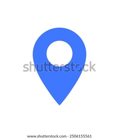 Simplified location pin icon, ideal for representing navigation, map markers, or geographical points. Perfect for use in digital maps, apps, or any tech design related to locations.