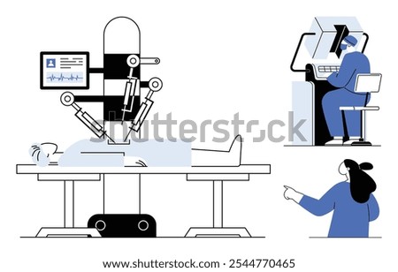 Similar – Image, Stock Photo Medical staff performing surgery in modern clinic