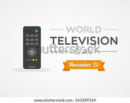 World Television Day. November 21. Vector illustration, flat design