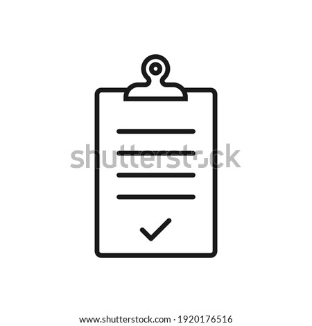 Clipboard icon. Check mark. Check list. Vector illustration, flat design