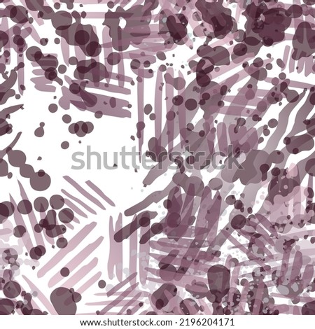 Distressed Seamless Pattern. Fashion Concept. Distress Print. Bordo, Pink Illustration. Summer Surface Textile. Ink Stains. Spray Paint. Splash Blots. Artistic Creative Vector Background. Stok fotoğraf © 