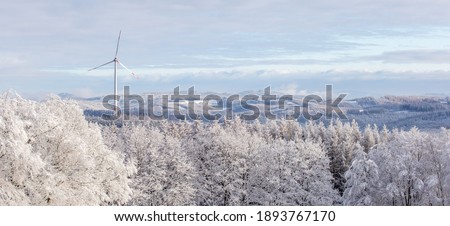 Similar – Image, Stock Photo wind power Winter Snow