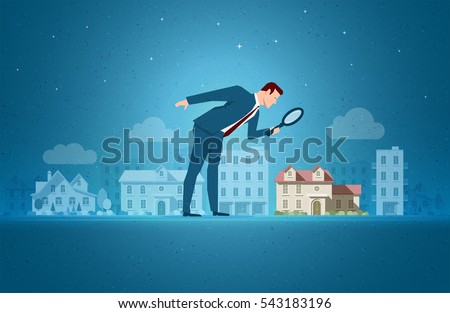 Business concept vector illustration. Investing, real estate, investment opportunity concept. Elements are layered separately in vector file.