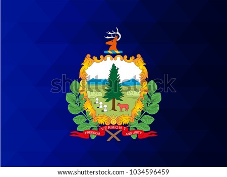 Vermont Flag vector illustration. Vermont Flag. National Flag of Vermont. Mosaic flag. Vector