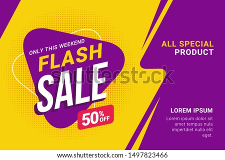 Flash sale discount banner template promotion Stock fotó © 