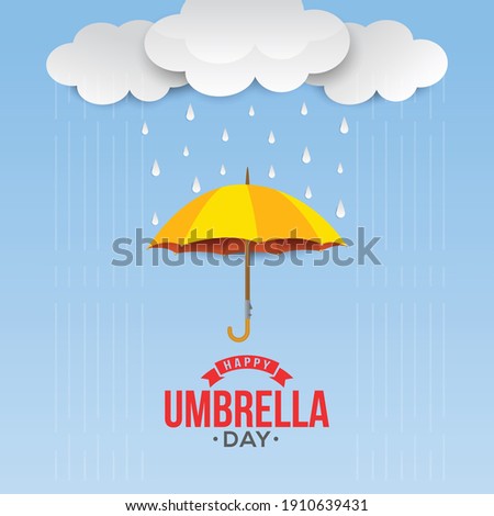 Happy umbrella day celebration vector illustration