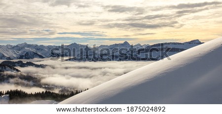 Similar – Image, Stock Photo Kleinwalsertal in the evening