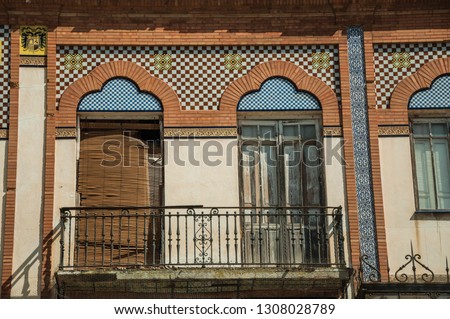 Similar – Image, Stock Photo Eclectic glazed facade of an urban building