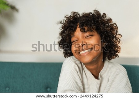 Similar – Image, Stock Photo young woman close up portrait with sunglasses smiling. led ring reflection in the eyes. Real woman concept