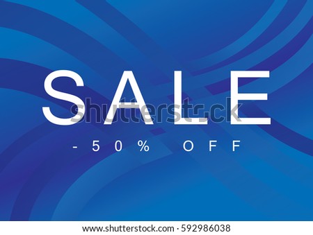 Sale poster with abstract background pattern/ Curved line vector art background