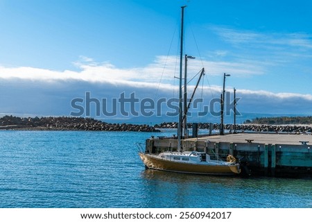 Image, Stock Photo Quay wall, harbour entrance