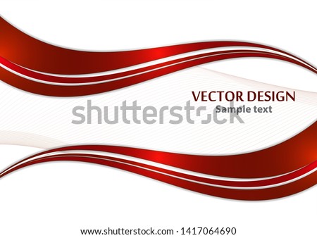 Abstract curved wavy lines with shadow, smooth stripe. Colorful shiny waves with lines created with the blend tool. Vector illustration for your design. ストックフォト © 