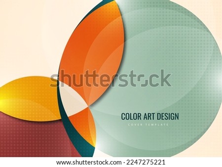 Abstract background with colorful paper-cut shapes. Corporate design. Template for poster, banner, business card, postcard. Vector illustration
