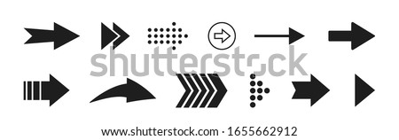 Black arrows set icons vector illustration