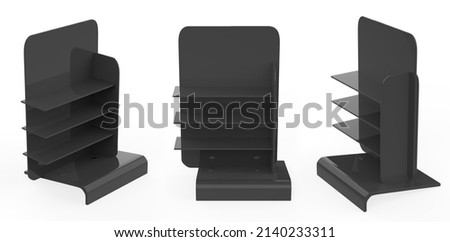 Display stand, retail display stand for product , display stands isolated on white background. 3d illustration Foto stock © 