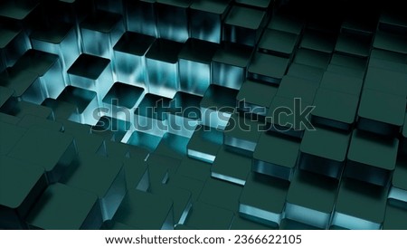 Similar – Image, Stock Photo Massive colorful cube pattern floors uneven raised with holes 3d illustration. Abstract Architecture Background. Simple abstract geometry with displaced cubes