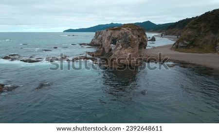 Image, Stock Photo Seaside on cloudy day