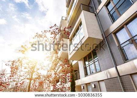Similar – Image, Stock Photo curved glass facade Berlin