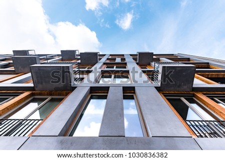 Similar – Image, Stock Photo curved glass facade Berlin