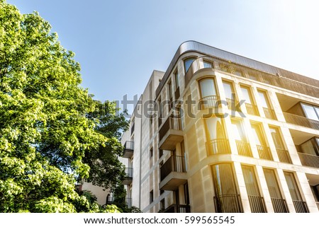 Similar – Image, Stock Photo curved glass facade Berlin