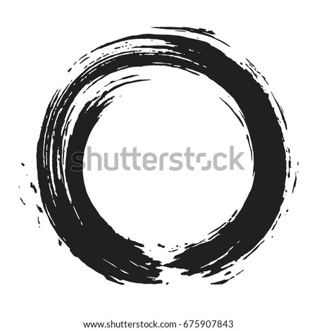 Enso Zen Circle Brush Vector Illustration