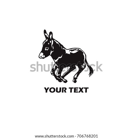 Donkey Logo Design Vector Template Icon