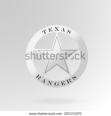 Texas Ranger badge. Vector