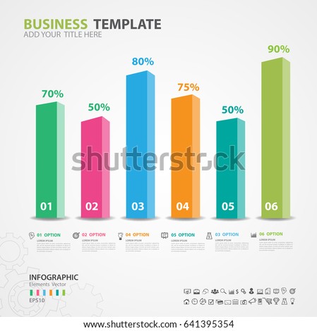 Infographics elements diagram with 6 steps, options, Vector illustration, Rectangular 3d icon, presentation,  advertisment, Process chart, business flyer, banner design, web design, timeline, silde