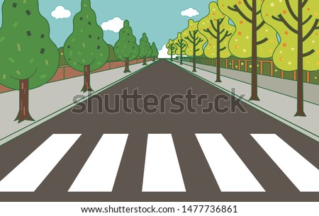 a street crossing background vector