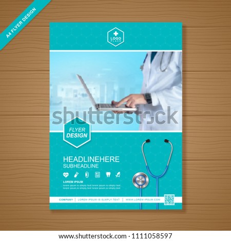 health care cover template design for a report and medical brochure design, flyer, leaflets decoration for printing and presentation vector illustration