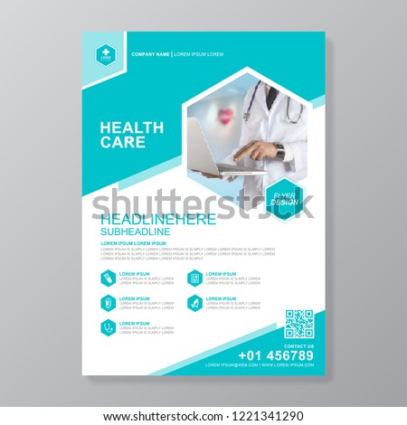 health care cover a4 template design for a report and medical brochure design, flyer, leaflets decoration for printing and presentation vector illustration