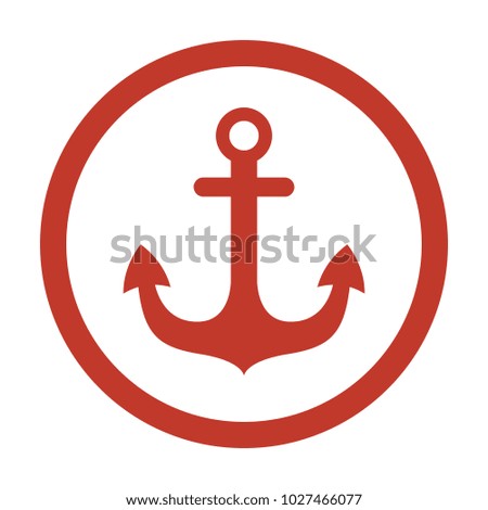 Anchor icon on white background. Vector illustration