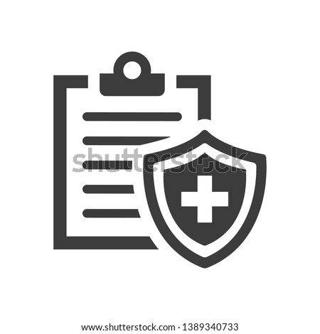 Medical insurance icon on white background. Vector illustration