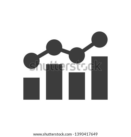 Analytics icon on white background. Vector Illustration