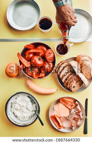 Similar – Foto Bild Frühstück in den Sommerferien auf dem Campingplatz zubereitet