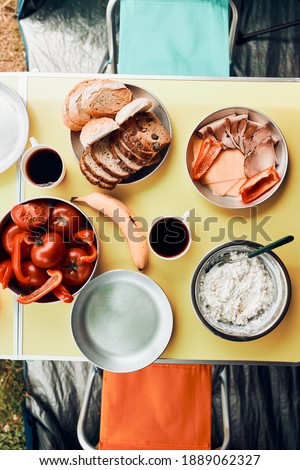 Similar – Foto Bild Frühstück in den Sommerferien auf dem Campingplatz zubereitet