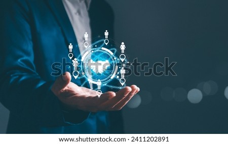 Similar – Image, Stock Photo Concept of global spread of Coronavirus Covid-19 virus