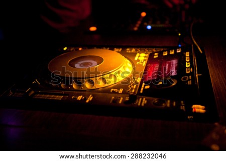 Mixing Console at the night club.