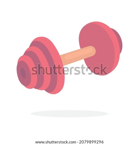 Dumbbell. Dumbbell cartoon style, hand drawn graphic. Part of set. Photo stock © 