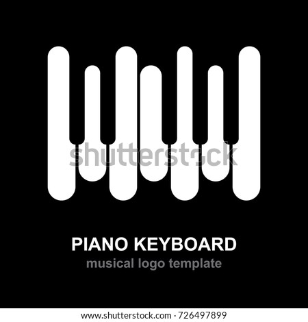 Piano keyboard logo.
Music design template.